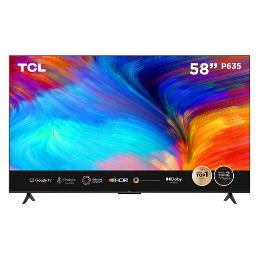 TCL 58 Inch 4K Google TV P635